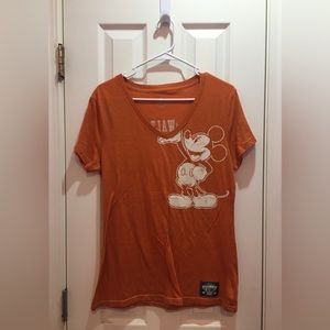Orange Disney Mickey Mouse T-Shirt (Women’s Large)